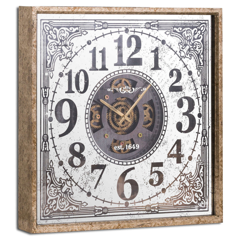 Antique Square Moving Mechanism Wall Clock by Lavishway | Wall Clocks-51605