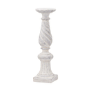 Antique White Twisted Candle Column by Lavishway | Candle Holders-50858