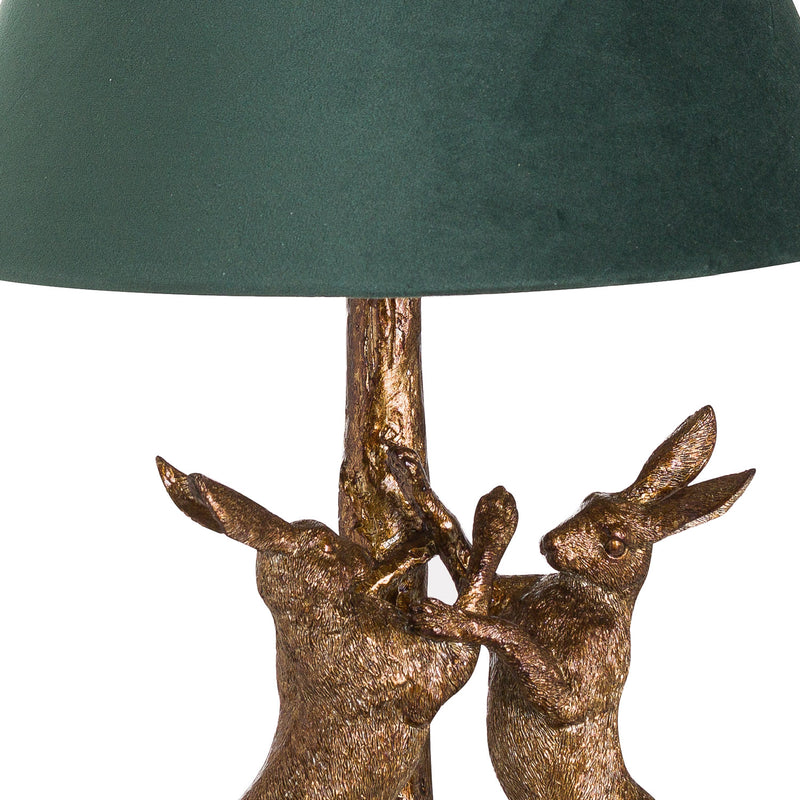 Antique Gold Marching Hares Lamp by Lavishway | Table Lamps-26639