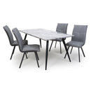 Arden Marble Top Dining Table With 4 Chairs by Lavishway | Dining Table Set-27010