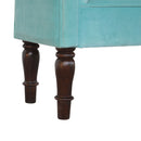 Argos Lush Turquoise Velvet Bench by Lavishway | Benches & Storage Benches-51997