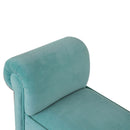 Argos Lush Turquoise Velvet Bench by Lavishway | Benches & Storage Benches-51999