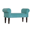Argos Lush Turquoise Velvet Bench by Lavishway | Benches & Storage Benches-51994