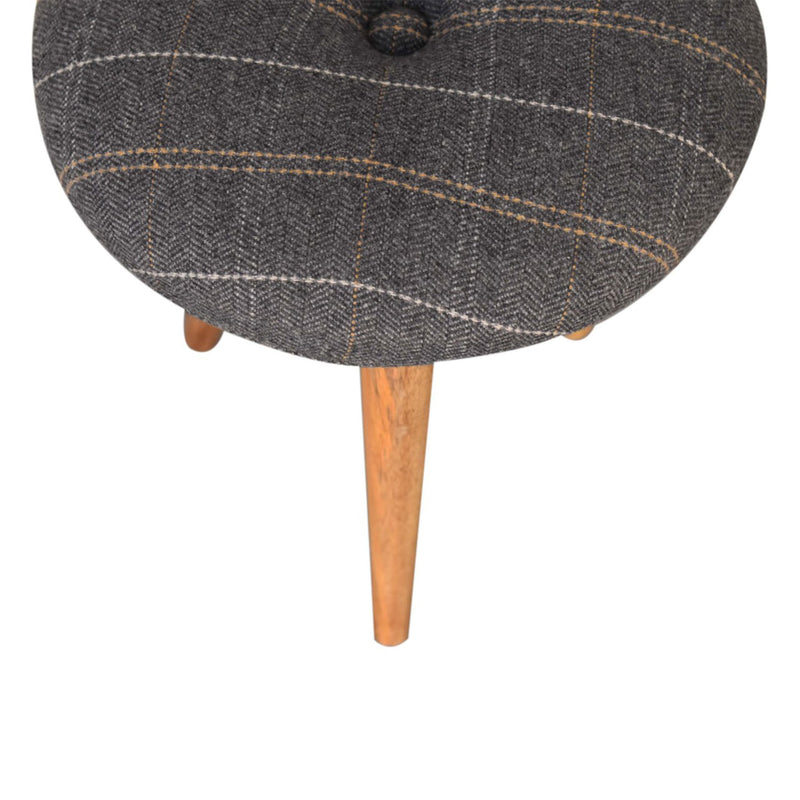 Argos Round Tweed Pattern Footstool by Lavishway | Footstool-51983