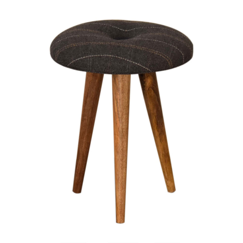 Argos Round Tweed Pattern Footstool by Lavishway | Footstool-51980
