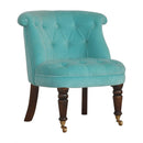 Argos Turquoise Velvet Accent Chair by Lavishway | Accent Chairs-57001