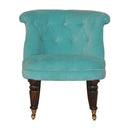 Argos Turquoise Velvet Accent Chair by Lavishway | Accent Chairs-57002