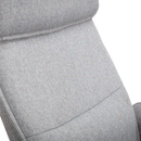 Aria Grey Linen Fabric Recliner Chair & Stool by Lavishway | Fabric Sofas-21103