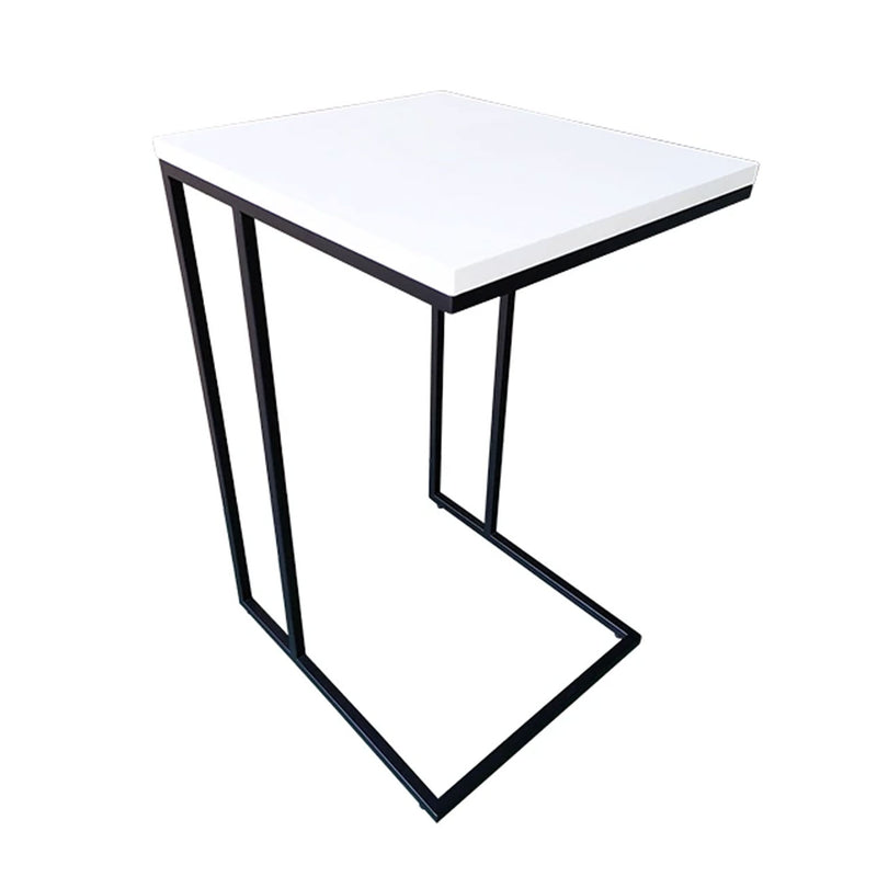 Aria White Porcelain Top Side Table by Lavishway | Side Tables-23293