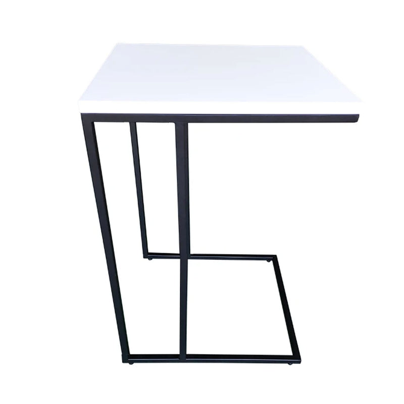 Aria White Porcelain Top Side Table by Lavishway | Side Tables-23294