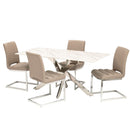 Arlo Antique Marble Top Modern Dining Table by Lavishway | Dining Tables-26147