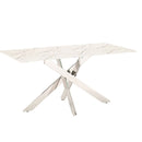 Arlo Antique Marble Top Modern Dining Table by Lavishway | Dining Tables-26144