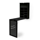 Arlo Black Foldaway Wooden Wall Desk by Lavishway | -28613