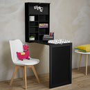 Arlo Black Foldaway Wooden Wall Desk by Lavishway | -28610