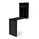 Arlo Black Foldaway Wooden Wall Desk by Lavishway | -28616