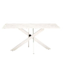 Arlo Marble Top 6 Chairs Dining Table Set by Lavishway | Dining Table Set-26092