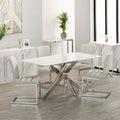Arlo Marble Top 4 Chair Dining Table Set by Lavishway | Dining Table Set-26121