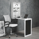 Arlo White Foldaway Wooden Wall Desk by Lavishway | Oak Wood Desks-49880