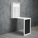 Arlo White Foldaway Wooden Wall Desk by Lavishway | Oak Wood Desks-49882