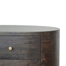 Ash 2 Drawers Black Bedside Table by Lavishway | Bedside Tables-22719