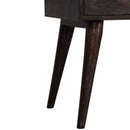 Ash 2 Drawers Black Bedside Table by Lavishway | Bedside Tables-22692