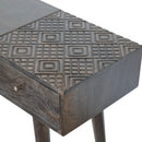 Ash 3 Drawers Black Console Table by Lavishway | Hallway Console Table-22748