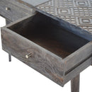 Ash 3 Drawers Black Console Table by Lavishway | Hallway Console Table-22749