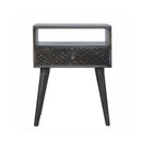 Ash Carved Drawer Bedside Table by Lavishway | Bedside Tables-22695