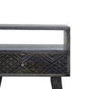 Ash Carved Drawer Bedside Table by Lavishway | Bedside Tables-22696