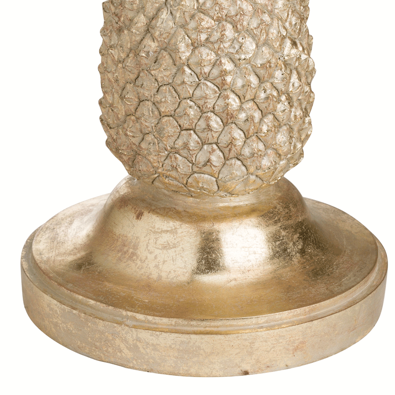 Ashby Glass Top Gold Pineapple Side Table by Lavishway | Side Tables-51172