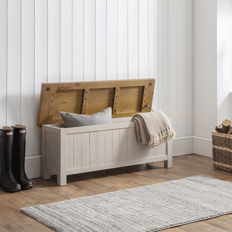 Aspen Solid Pine Storage Bench by Lavishway | Benches & Storage Benches-21065