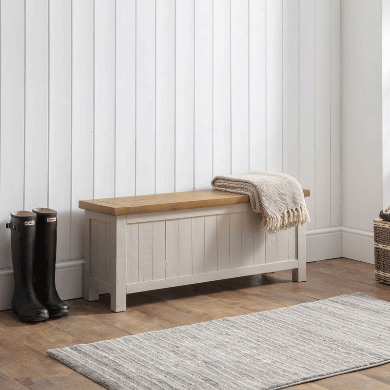 Aspen Solid Pine Storage Bench by Lavishway | Benches & Storage Benches-21067