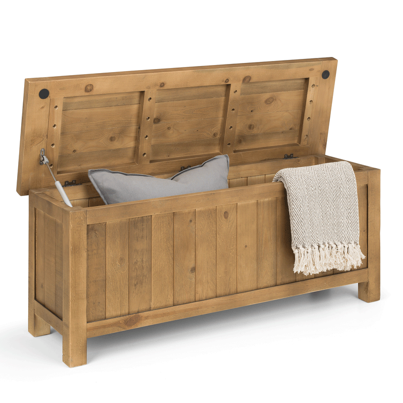 Aspen Solid Pine Storage Bench by Lavishway | Benches & Storage Benches-21070