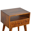 Assorted 1 Drawers Chestnut Bedside Table by Lavishway | Bedside Tables-22755