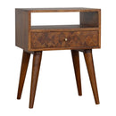 Assorted 1 Drawers Chestnut Bedside Table by Lavishway | Bedside Tables-22753