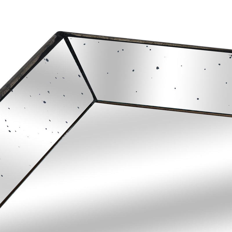 Astor Distressed Mirrored Square Tray by Lavishway | Decorative Trays-51663