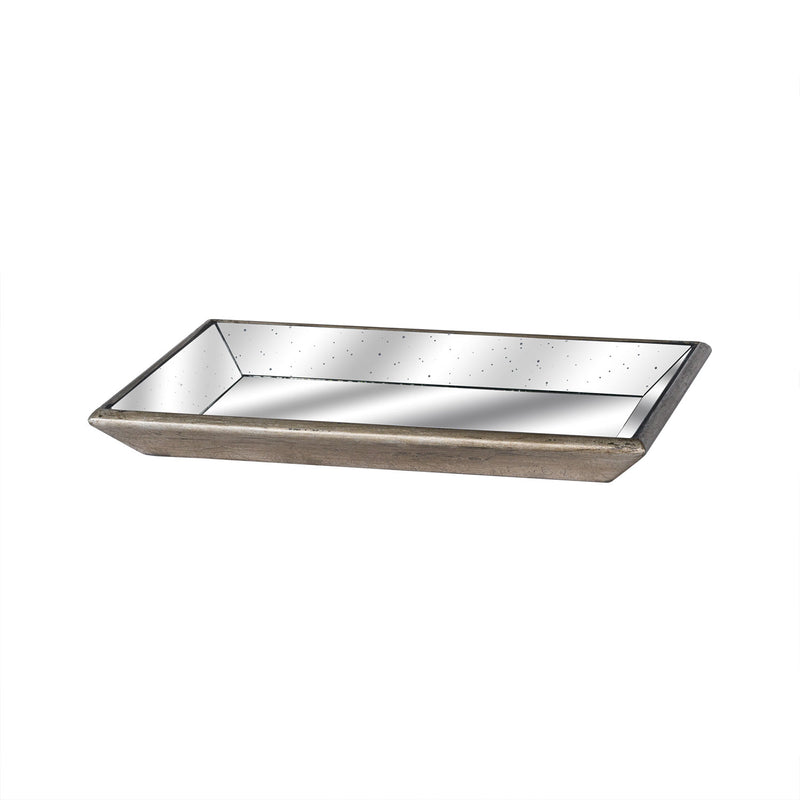 Astor Distressed Mirrored Square Tray by Lavishway | Decorative Trays-51660