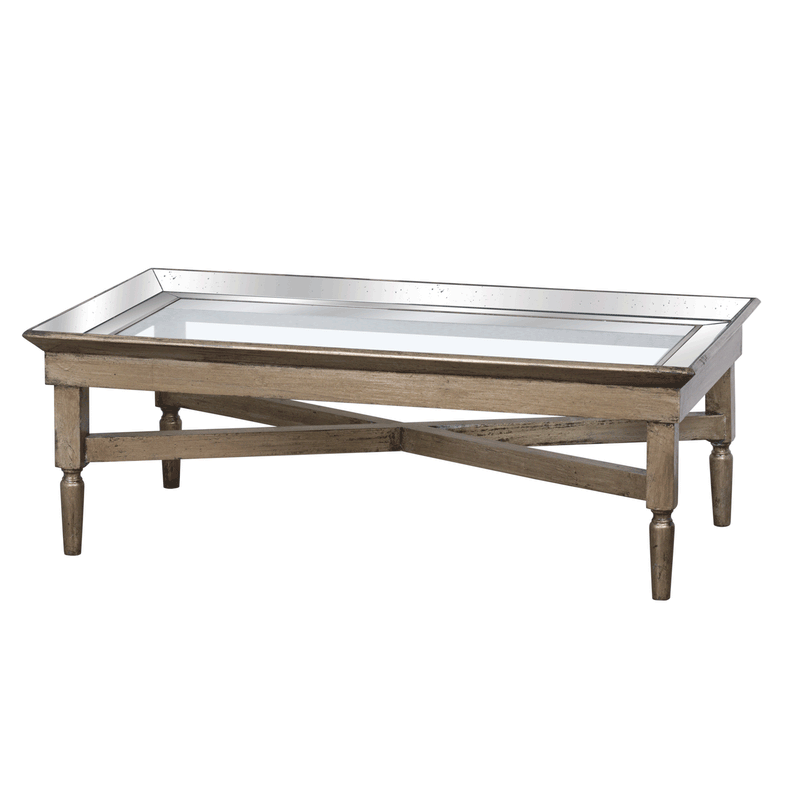 Astor Glass Top Timber Coffee Table by Lavishway | Coffee Tables-50484