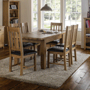 Astoria Solid Oak Leather Seat Dining Chair by Lavishway | Dining Chairs-21020