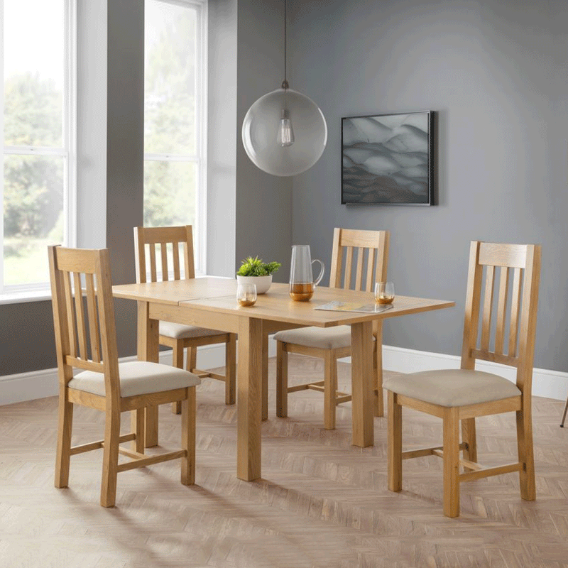 Astoria Oak Flip Top Wooden Dining Table by Lavishway | Dining Tables-20987