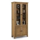 Astoria Solid Oak 2 Doors Display Cabinet by Lavishway | Display Cabinet-20979