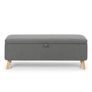 Astrid Grey Fabric Blanket Box by Lavishway | Benches & Storage Benches-20966