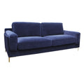 Aubyn 3 Seater Upholstered Velvet Sofa by Lavishway | Velvet Sofa-23286