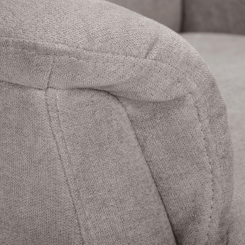 Ava Rise Taupe Chenille Fabric Recline Chair by Lavishway | Recliner Armchairs-20946