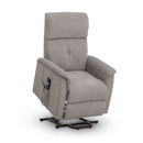 Ava Rise Taupe Chenille Fabric Recline Chair by Lavishway | Recliner Armchairs-20942
