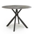 Avesta Grey Top Round Modern Dining Table by Lavishway | Dining Tables-27013