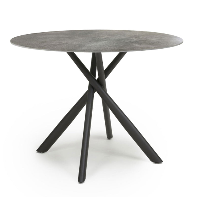 Avesta Grey Top Round Modern Dining Table by Lavishway | Dining Tables-27013