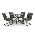Avesta Round Top Dining Table With 4 Chairs by Lavishway | Dining Table Set-27026