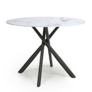 Avesta White Top Round Modern Dining Table by Lavishway | Dining Tables-27014