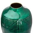 Aztec Green Embossed Ceramic Urn Vase by Lavishway | Vases-51074